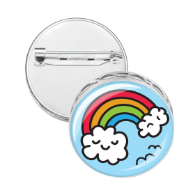 Pin Brooch Diffuser (With Oil: No, Design: Rainbow Cloud)