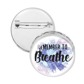 Pin Brooch Diffuser (With Oil: No, Design: Remember To Breath)