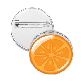Pin Brooch Diffuser (With Oil: No, Design: Orange Slice)