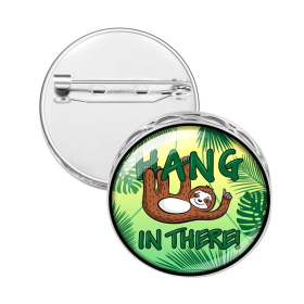 Pin Brooch Diffuser (With Oil: No, Design: Hang In There Sloth)