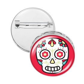 Pin Brooch Diffuser (With Oil: No, Design: Sugar Skull)