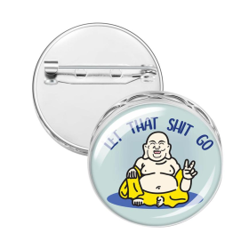 Pin Brooch Diffuser (With Oil: No, Design: Let It Go Buddha)