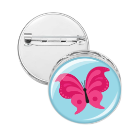 Pin Brooch Diffuser (With Oil: No, Design: Pink Butterfly)