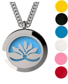 Necklace Diffusers (Stainless Steel) (With Oils: No, Pendant: Open Lotus)