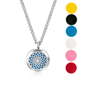 Necklace Diffusers (Stainless Steel) (With Oils: No, Pendant: Sunflower)