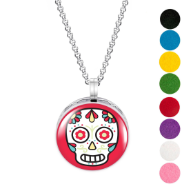 Necklace Diffusers (Stainless Steel) (With Oils: No, Pendant: Sugar Skull)