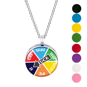 Necklace Diffusers (Stainless Steel) (With Oils: No, Pendant: F It Wheel)