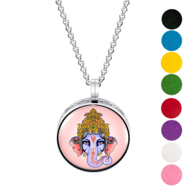 Necklace Diffusers (Stainless Steel) (With Oils: No, Pendant: Ganesha)
