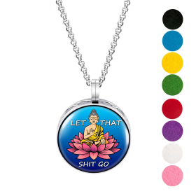 Necklace Diffusers (Stainless Steel) (With Oils: No, Pendant: Let It Go Lotus)