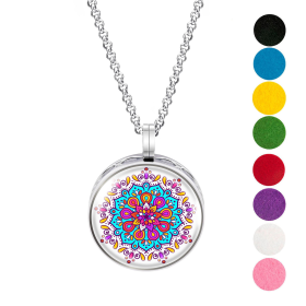 Necklace Diffusers (Stainless Steel) (With Oils: No, Pendant: Mandala)