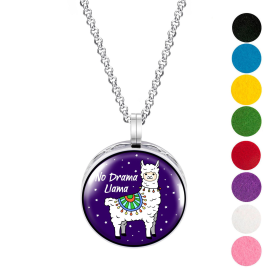 Necklace Diffusers (Stainless Steel) (With Oils: No, Pendant: No Drama Llama)