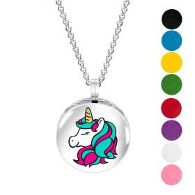 Necklace Diffusers (Stainless Steel) (With Oils: No, Pendant: Unicorn)
