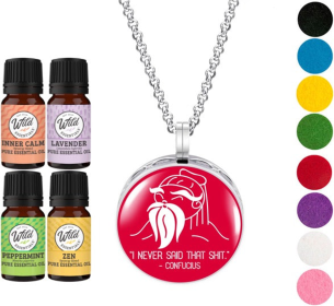Necklace Diffusers (Stainless Steel) (With Oils: Yes, Pendant: Confuscious)