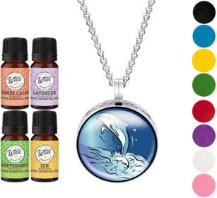 Necklace Diffusers (Stainless Steel) (With Oils: Yes, Pendant: Dolphin)
