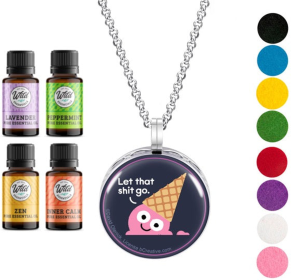 Necklace Diffusers (Stainless Steel) (With Oils: Yes, Pendant: Let It Go Ice Cream)