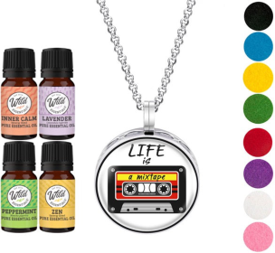 Necklace Diffusers (Stainless Steel) (With Oils: Yes, Pendant: Mixtape)