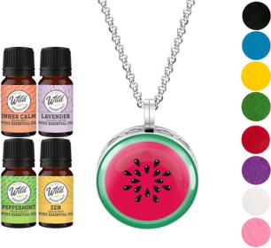 Necklace Diffusers (Stainless Steel) (With Oils: Yes, Pendant: Watermelon)