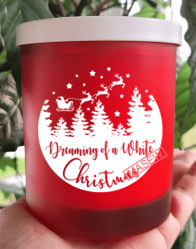 Christmas soy wax candle (Scent: Apple Garland, Style: White Christmas)