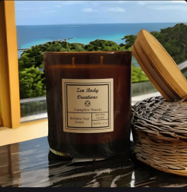 Cozy Amber Jar Soy Candle (Scent: Amber Noir)