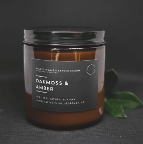 Oakmoss & Amber Soy Wax Candle (5 Size Options) (size: 2.4 oz Wax Melts)