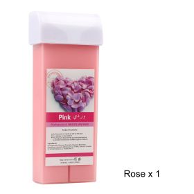 Hair Removal Wax Wax Refill Soft Wax Roller Cartridge For Roll on Waxing Kit Aloe Depilatory Rolling Wax For Sensitive Skin (Plug Type: US Plug, Color: 072-Rose)
