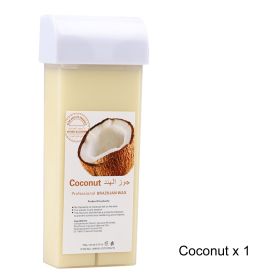 Hair Removal Wax Wax Refill Soft Wax Roller Cartridge For Roll on Waxing Kit Aloe Depilatory Rolling Wax For Sensitive Skin (Plug Type: US Plug, Color: 072-Coconut)