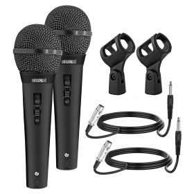 5 CORE Microphone Dynamic Vocal Handheld Mic Cardioid Unidirectional Microfono w On Off Switch + XLR Audio Cable for Singing Karaoke Public Speaking & (Color: Model)