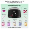 WUWUVISTA Waxing Kit 19 items, Hair Removal Hard Wax Kit with Wax Machine&Wax Beans for Face/Brazilian/Full Body/Bikini/Sensitive Skin