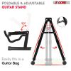 5 Core Guitar Stand 2PC A Frame w Soft Foam Arm Non Slip Rubber for Acoustic Electric Bass