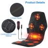 Full Body Massage Chair Pad with Heat Multifunctional Back Massager with Pinpoint Massage Vibration Timer for Home Office Car Use